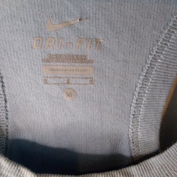 Nike Just Do It Dri-Fit Tank Top Light Blue Graphic Racerback Size M - Picture 4 of 4